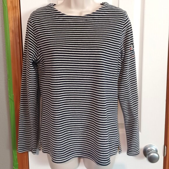 Vintage Tommy Hilfiger Terry Long Sleeves Striped Shirt Medium - Picture 1 of 6
